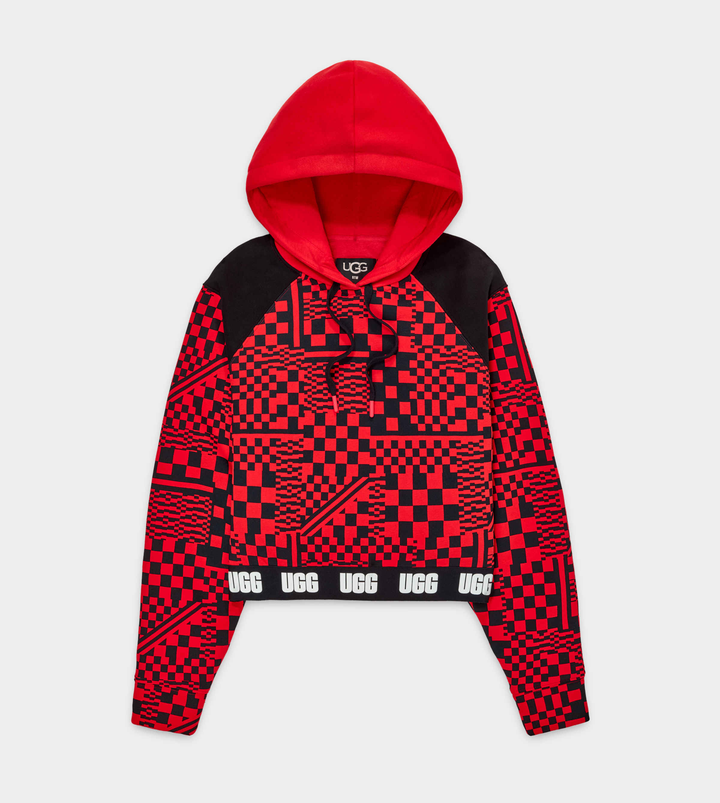 Checkerboard cropped hoodie new arrivals